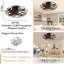 Ventilateur de plafond à profil bas avec télécommande et lumières, ventilateur de plafond industriel moderne intégré, petits ventilateurs de plafond de 20 pouces