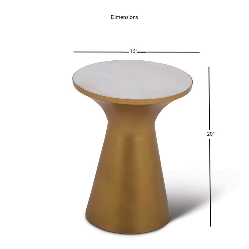 Edgar Marble Top End Table