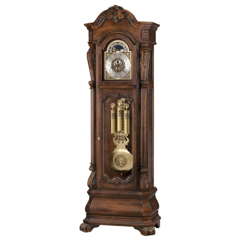 Hamlin 93'' H Solid + Manufactured Wood Grandfather Clock