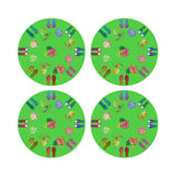 Winter In Florida Vegan Leather Round Pebble Placemat
