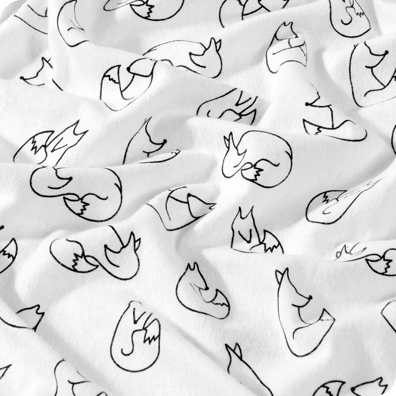 Flannel Duvet Cover and Sham Set, King Duvet Cover + 2 King Shams, Feelin' Foxy
