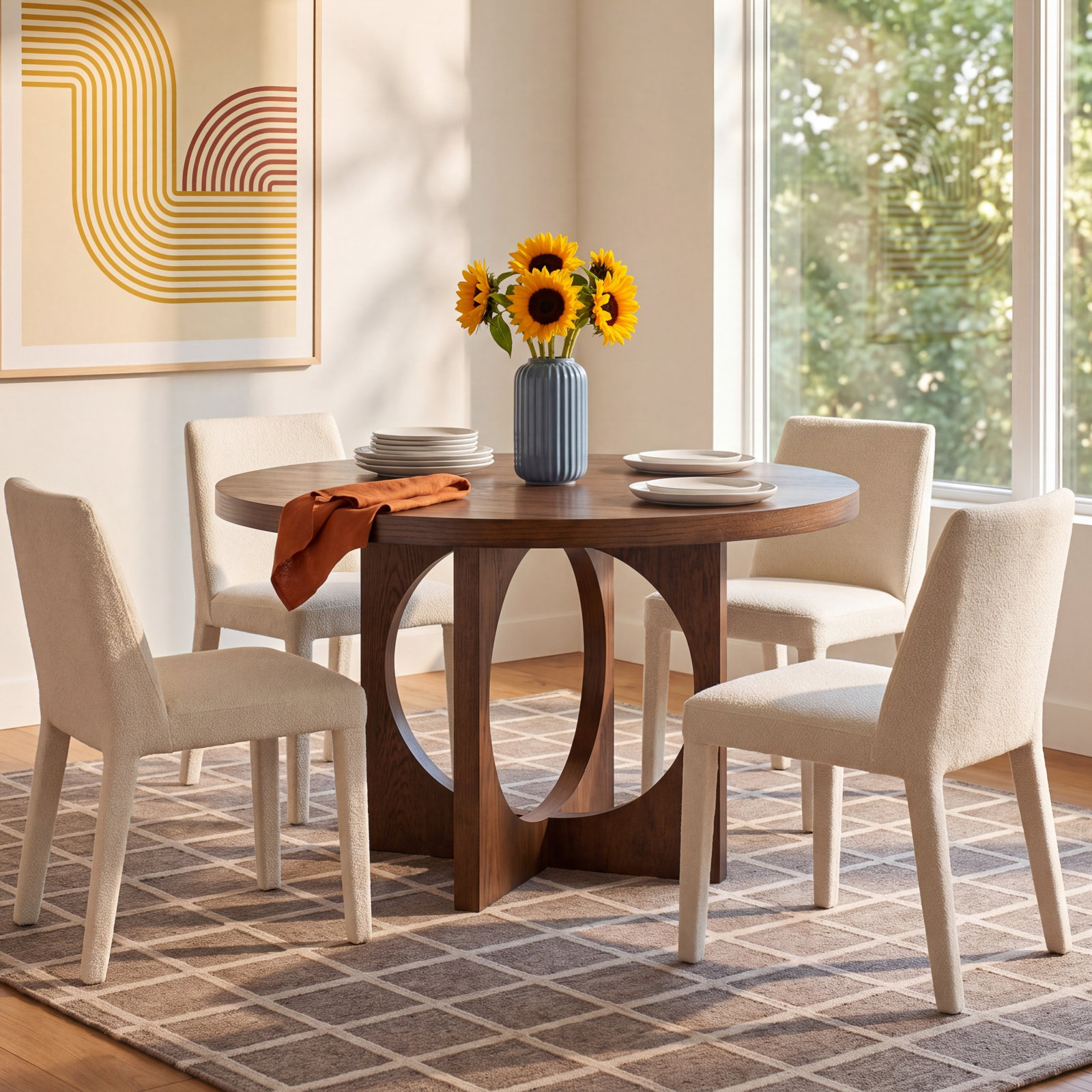 Vischer 47 " Dining Table, Medium Oak