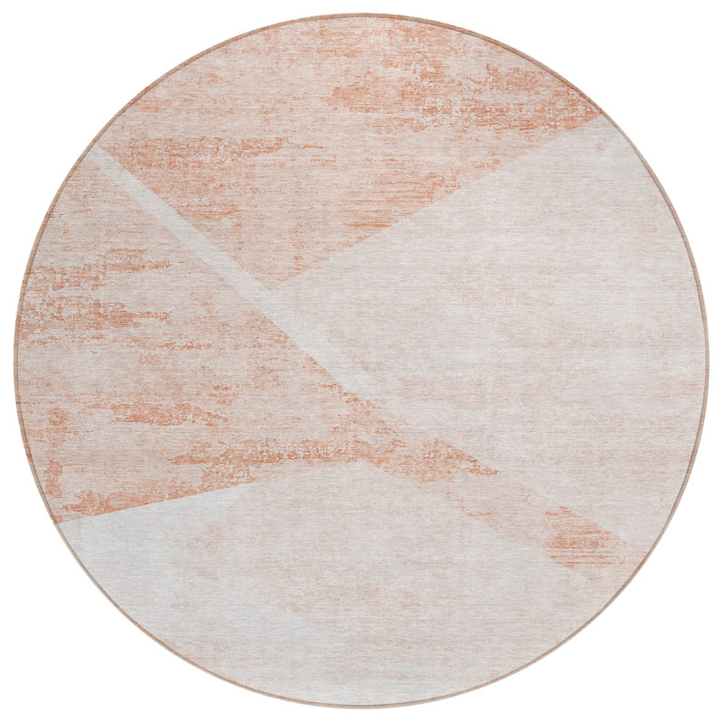  Tapis de porte antidérapant Malchow, Rond 8 pi