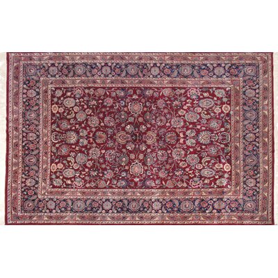 Burhaan Oriental Handmade Hand-Knotted Rectangle 9' x 13' Wool Area Rug in Red/Black/Beige -  Isabelline, 4D0E9A53FEA845899D046F6E59B227D5