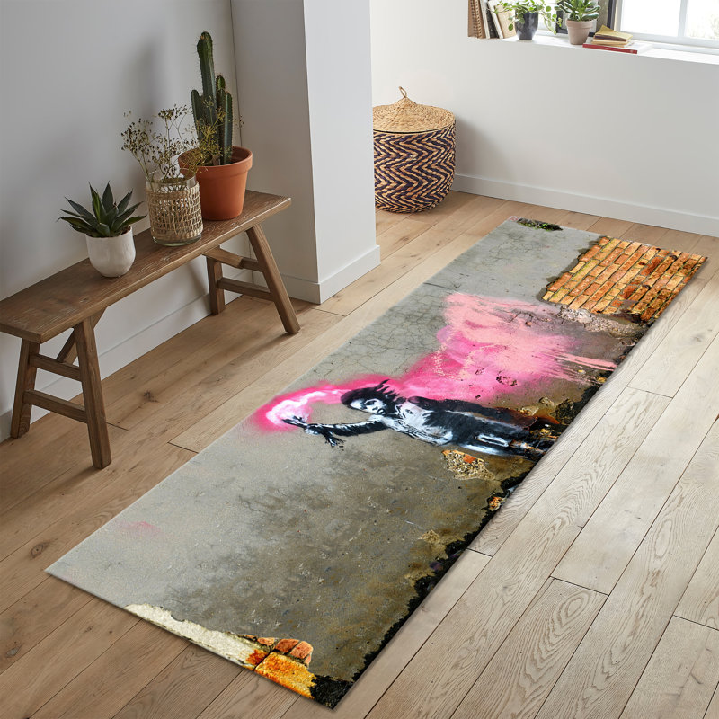 Chic Non Woven Printed Rug Featuring an Intricate Geometric Pattern and Vibrant Hues for a Stylish Addition to Your Home Décor