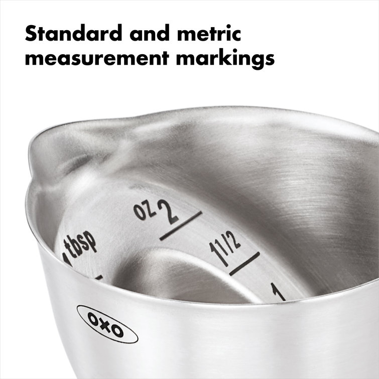 OXO Stl Angled 0.25-Cup Stainless Steel Measuring Cup