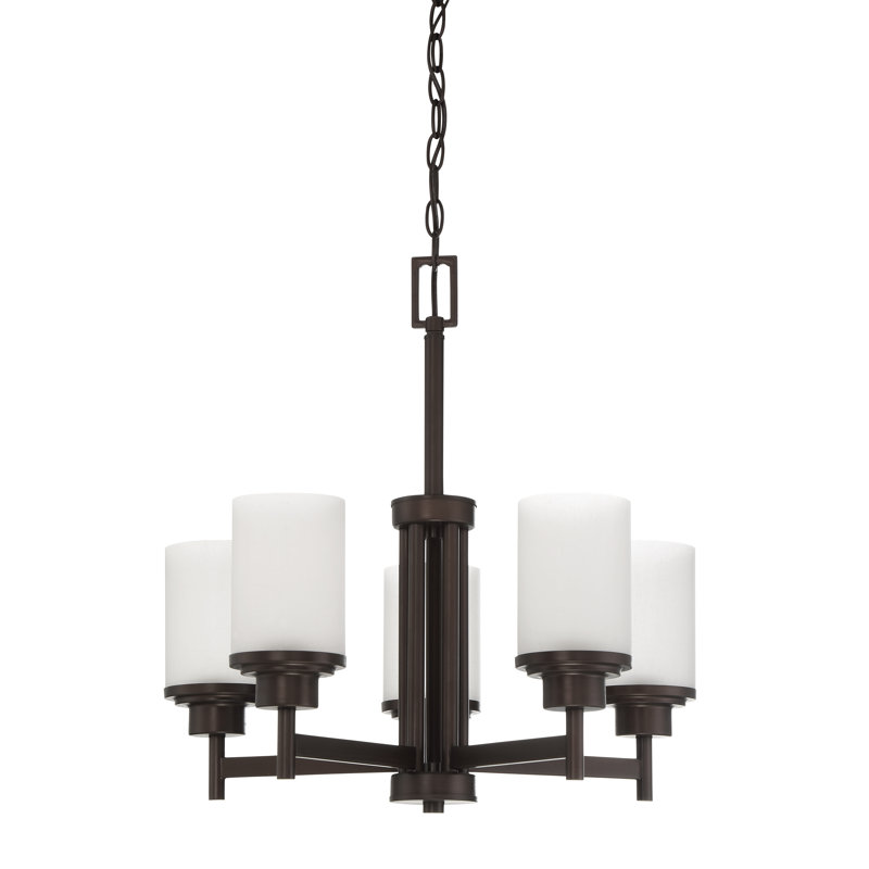 Lustre classique/traditionnel ombré 5 lumières Bristol, Bronze provincial