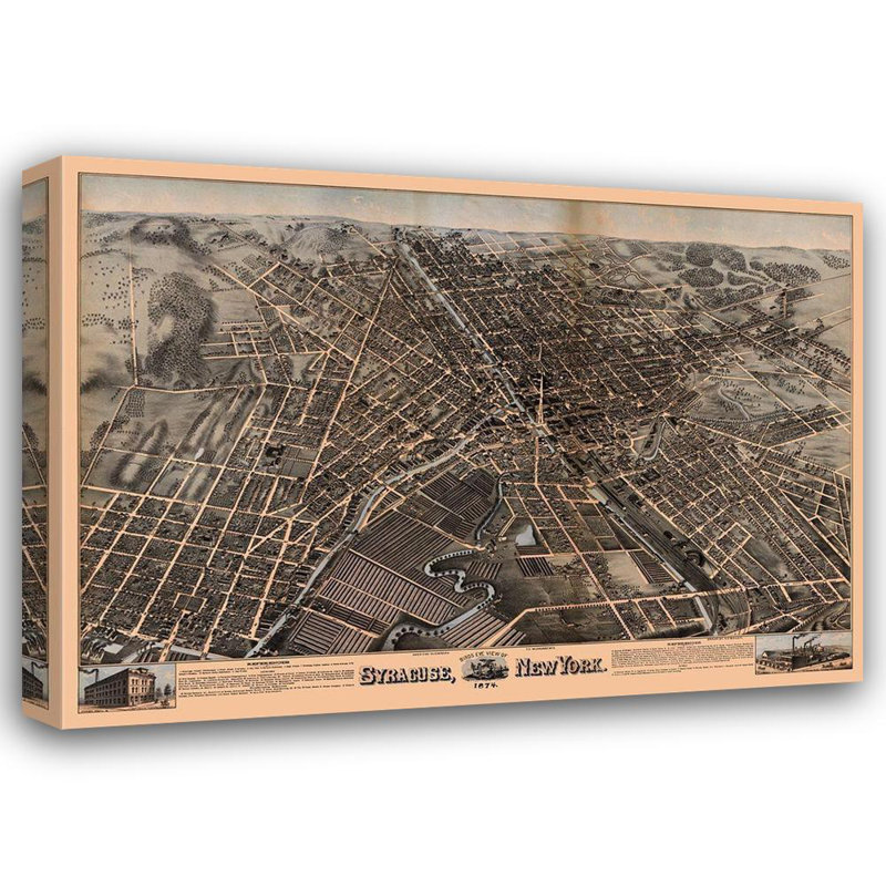Art sur toile tendue avec Alcott Hill® Bailey Gallery, Syracuse New York, Bailey, 1874, H 18 po x l 24 po