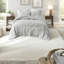 Ensembles de literie gris luxueux, style velours de polyester pour une maison confortable
