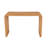 Cole And Grey Wood Handmade Ribbed Living Room Brown Console Table With Mirror Set
