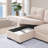 91.7" Solid Wood Frame Storage Reversible Recliner Chair With Foam Cushion, Dual-Purpose Sofa And Sofa Bed, Small Living Room Furniture-268501097