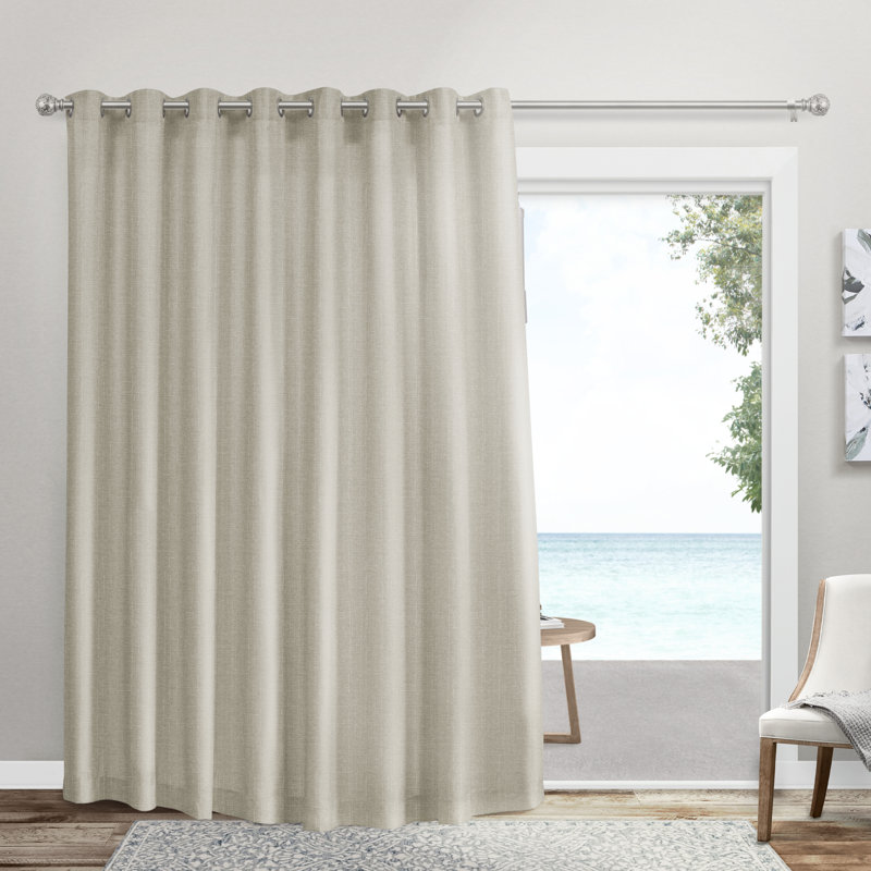 Jianyu Room Darkening Curtain Single Panel, 108" W x 96" L, Natural