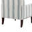 Iliana Upholstered Blue Stripe Cotton Blend Armchair with Solid Wood Legs and Nailhead Trim-401237563