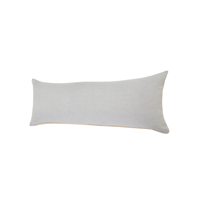 Housse de coussin rectangulaire en coton, Housse de coussin seulement - sans coussin, Gris