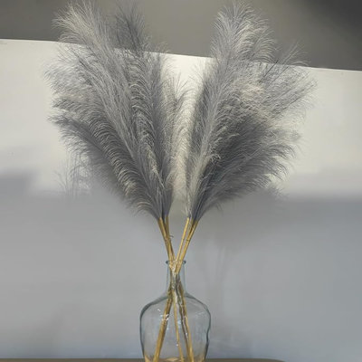 38" 10 Stems Pampas Grass Tall - Black Faux Pampas Grass Artificial Tall Pampas Grass Bouquet Flower Arrangement And Vase Filler For Boho Home Wedding Mothers Day Decoration