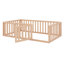 Structure de lit en bois avec clôture et porte-2035212230-2035212250