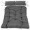 Coussin de siège et appui-tête double gris foncé 43,5 "x 7" Andrei