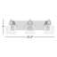 Luminaire de salle de bain à intensité variable 3 lumières de couleur noire matte avec abat-jour en verre transparent 23 po.-1114474186