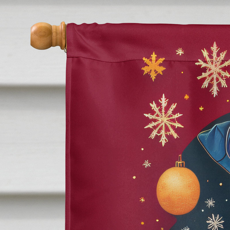 Drapeau de maison de Noël en polyester double face H 40 po x l 28 po