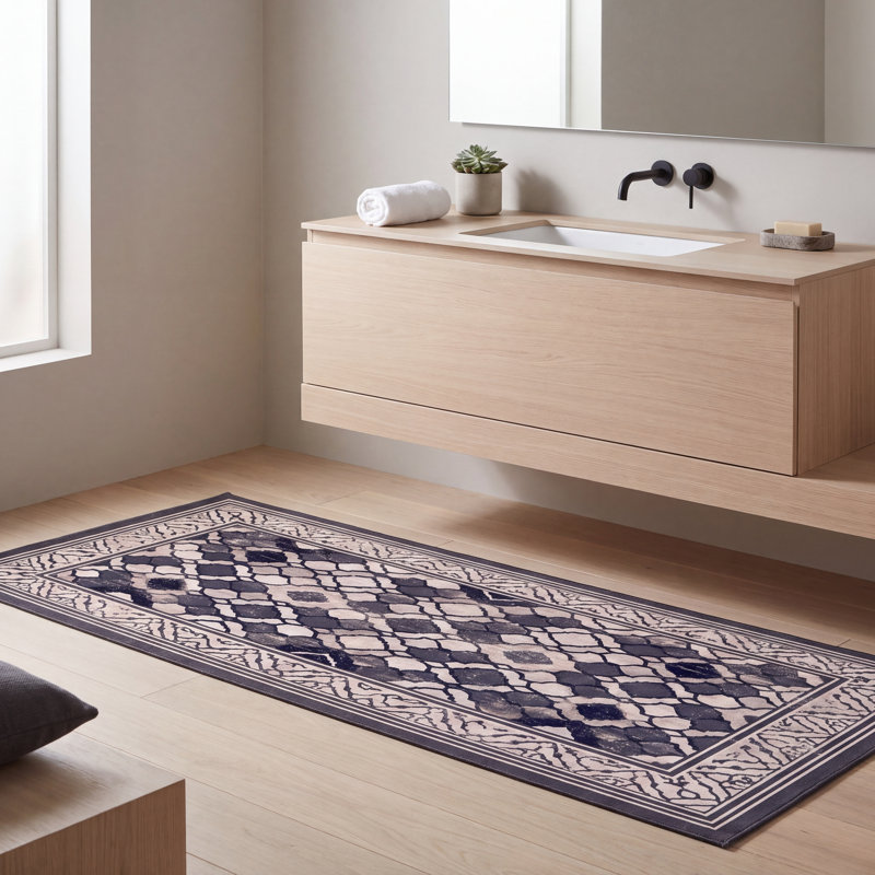 Tapis Langley moderne à motif mosaïque mouchetée abstraite gris et noir, lavable en machine, antidérapant, à poils courts, pour intérieur et extérieur, adapté aux animaux domestiques, idéal pour le salon, la chambre, la salle à manger, l'entrée, le corridor ou le bureau.