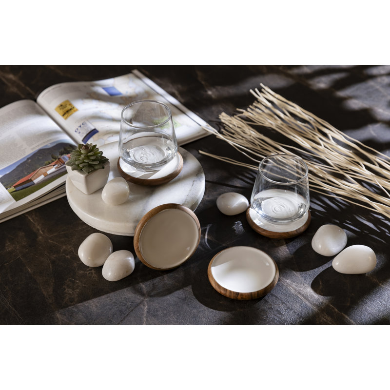 Ensemble de 4 sous-verres blancs