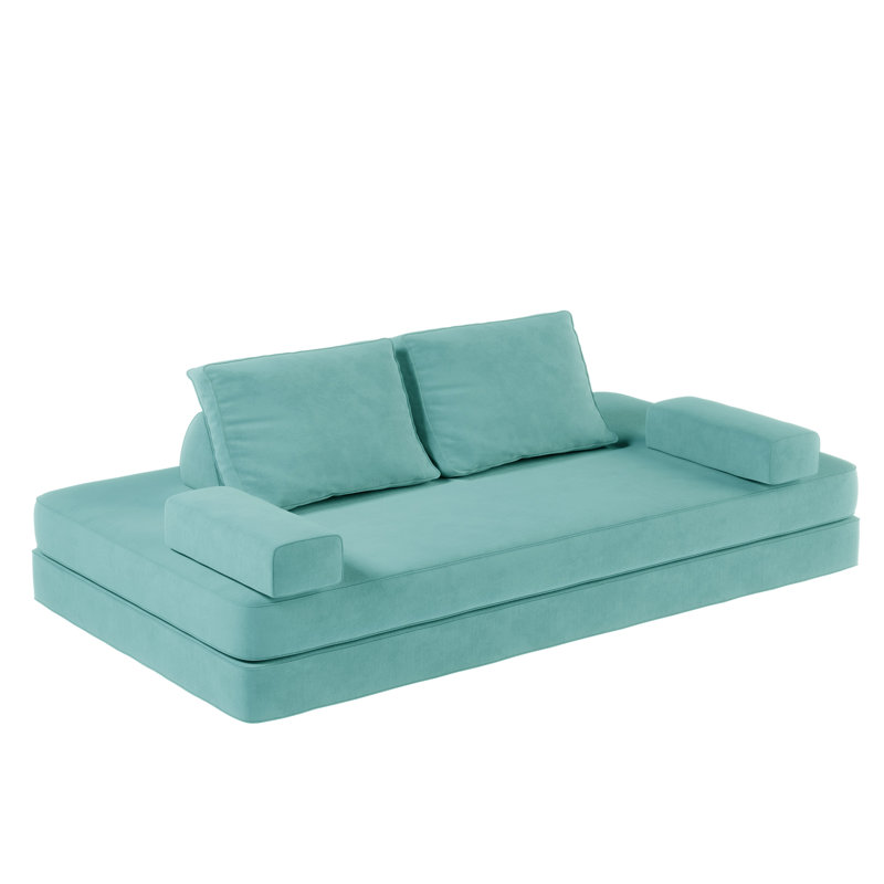 Canapé-lit en chenille 2 personnes Boneless, Vert