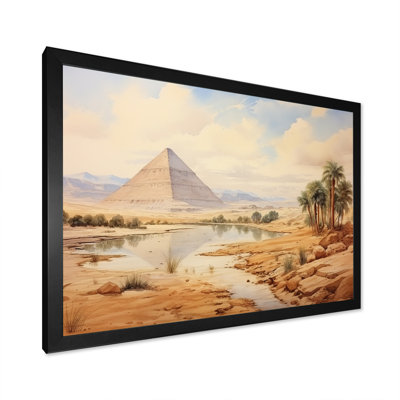 Ancienne pyramide égyptienne, art mural