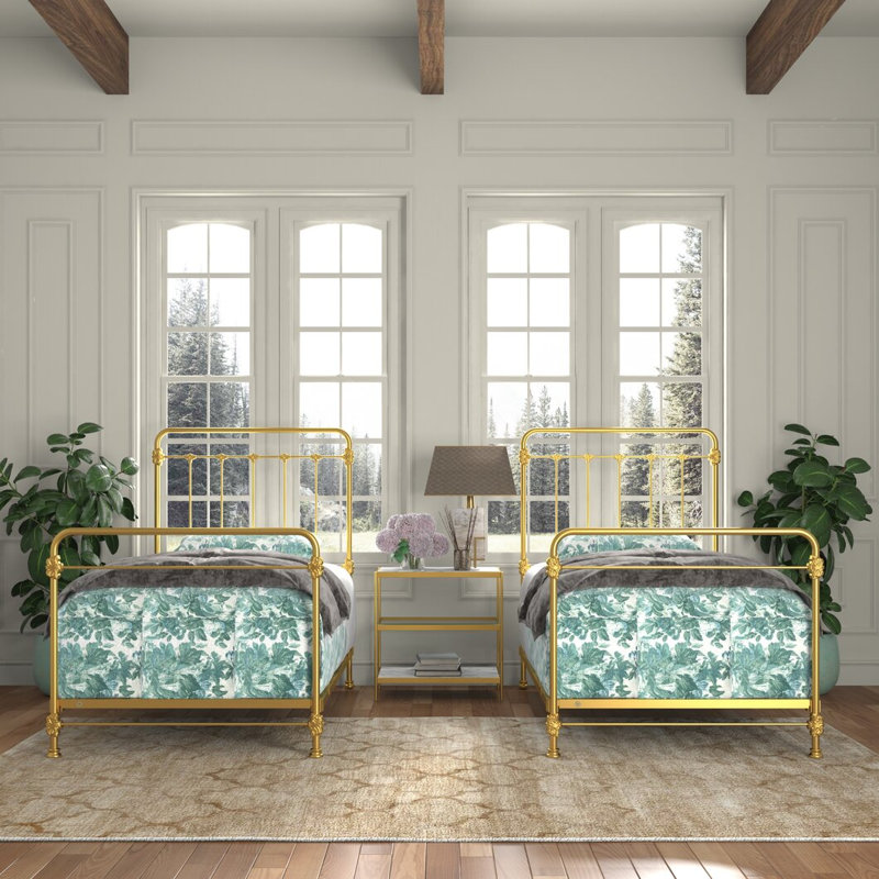 160 Picket Fence Bed | Open Foot Standard, Twin, Gold Medal