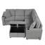 Canapé-lit modulaire convertible en L 84,7 po-814861720
