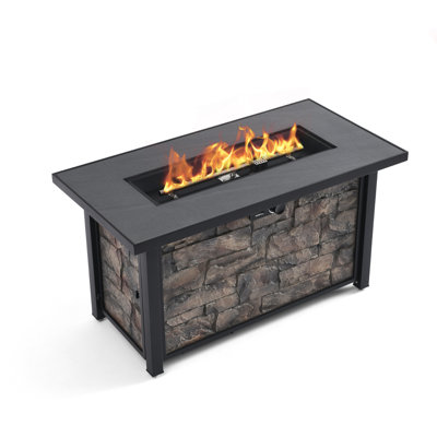 48”stone Look Gas  Fire Pit