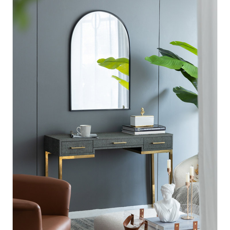 Iron Frame Vertical Arch Mirror