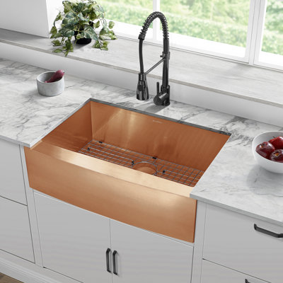 Rivage 30 x 21 Stainless Steel, Single Basin, Farmhouse Kitchen Sink with Apron