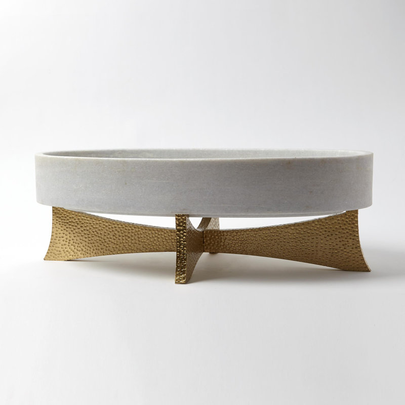 Lax Decorative Bowl, White
