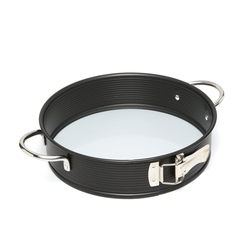 9-Inch Black Non-Stick Springform Pan with Handles