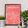 New Delhi City Map - Unframed Graphic Art Print on Paper