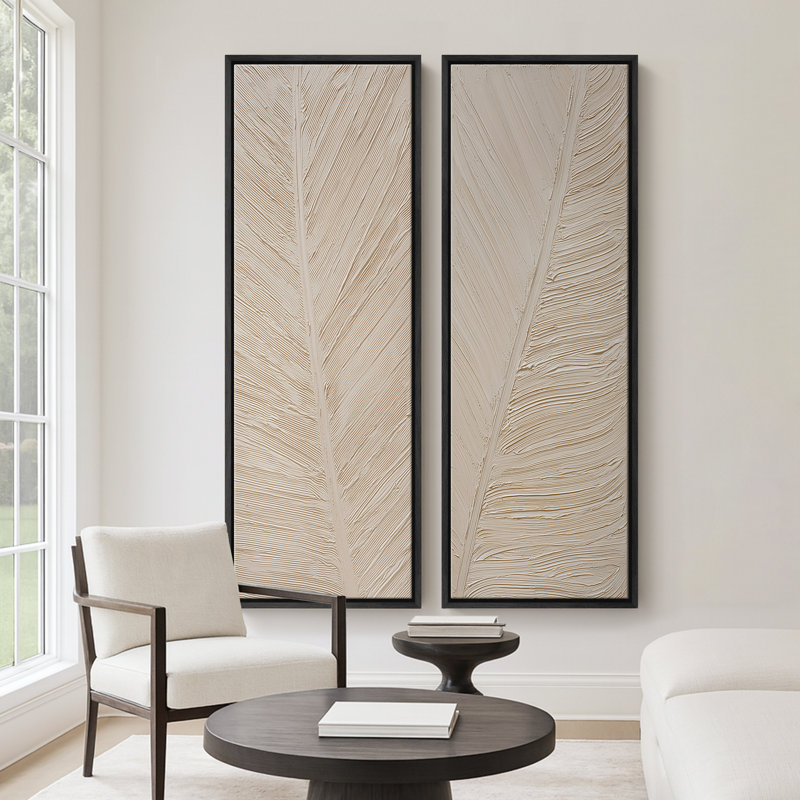 Ensemble de 2 reproductions d'art mural encadrées sur toile 60 "x 20" x 2 pièces, 60 "x 30" x 2 pièces, H 60 po x l 20 po
