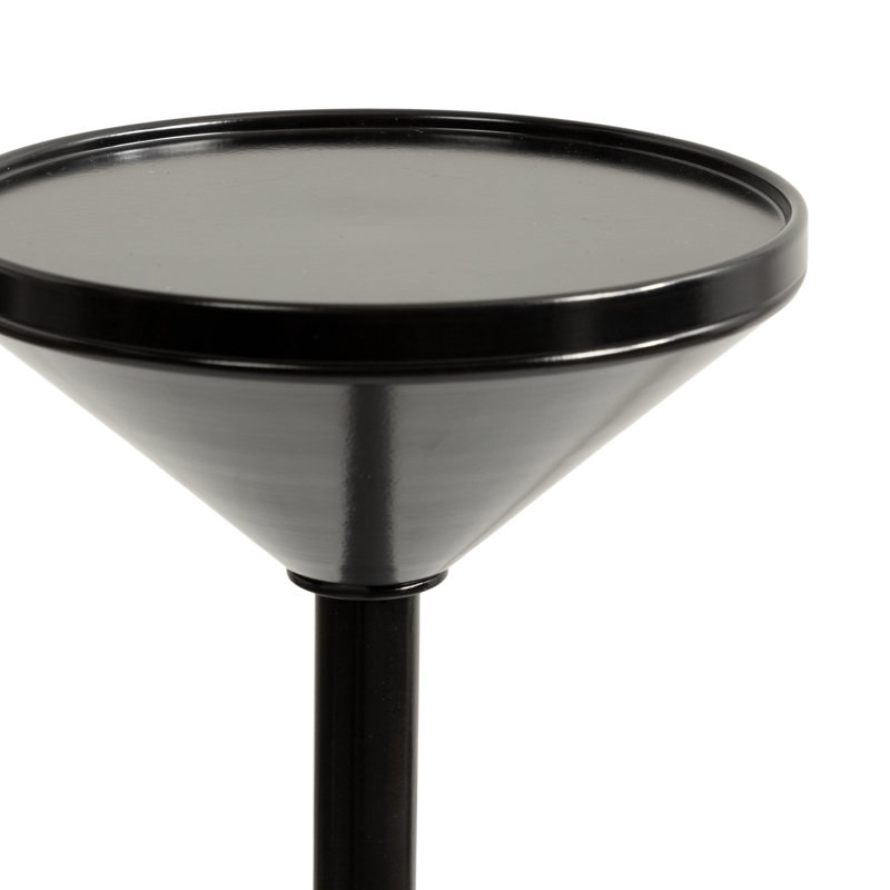 Table décorative ronde Martini, Noir