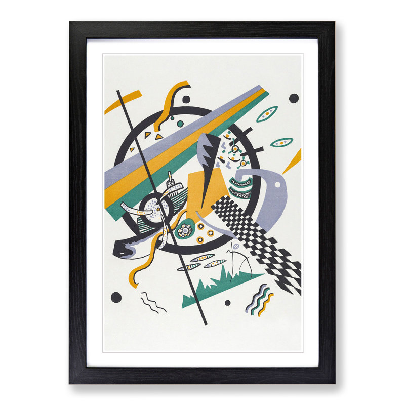 Small Worlds IV by Wassily Kandinsky - Single Picture Frame Print on Wood, Black Framed, 48cm H x 36cm W x 2cm D