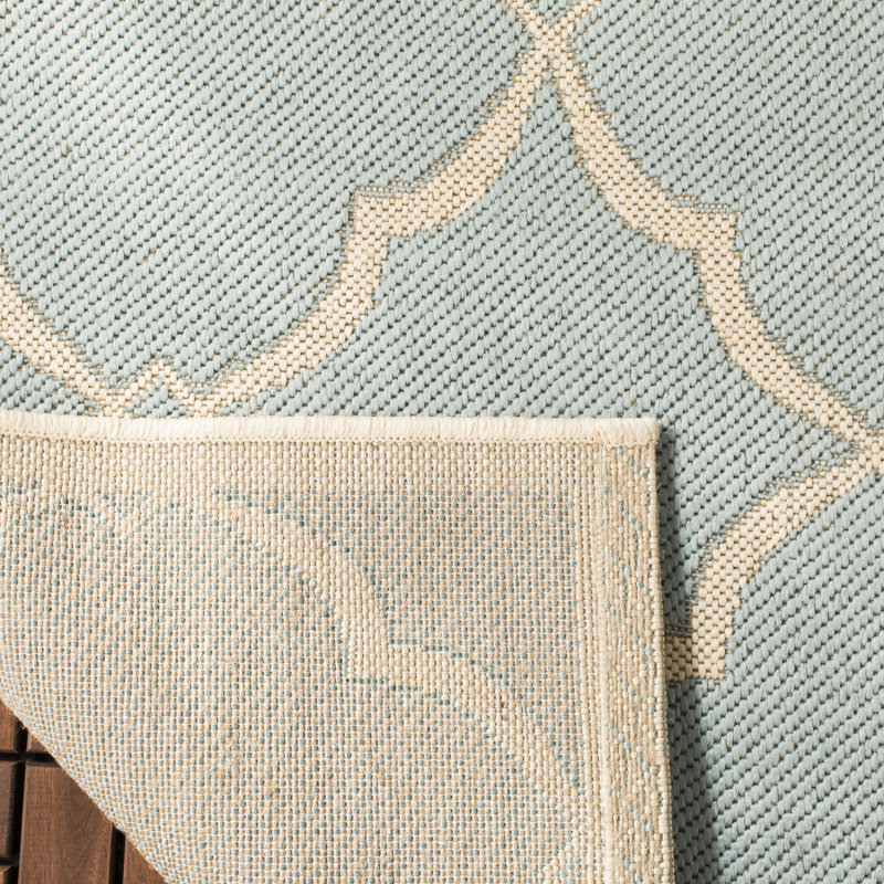 Tapis d'intérieur / extérieur à motif géométrique Adler, Carré 6 pi 7 po