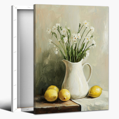Lemon Wall Art, Lemon Pictures for Kitchen, Vintage Fruit Wall Art Canvas Wall Art, Lemon Wall Decor Poster, Italian Kitchen Wall Art for Wall, Mediterranean Art Wall Decor Prints 18" × 24"