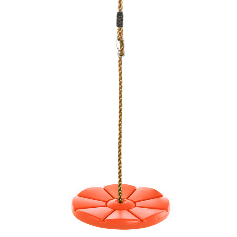 Machrus Swingan Cool Disc Swing With Adjustable Rope - Fully Assembled, Orange