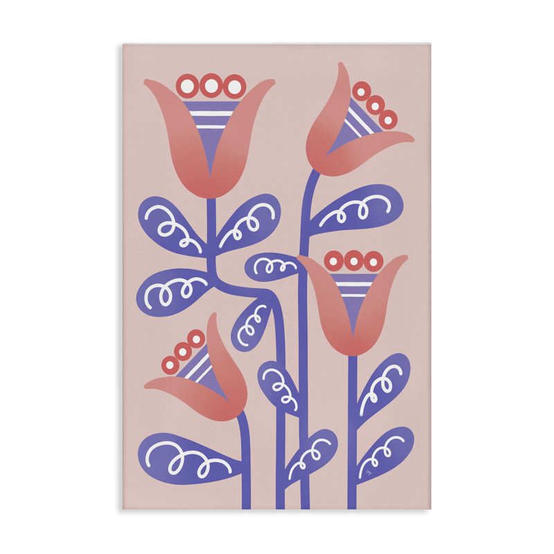 «Tulip Flowers Pink Deco» par Martina Pavlova, H 45 po x l 30 po