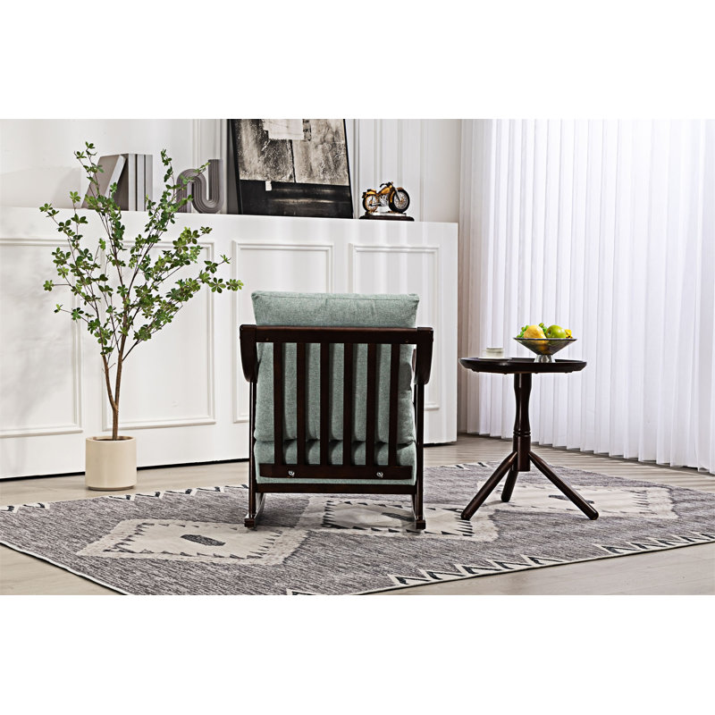 Chaise d'appoint rembourrée, Lin vert clair