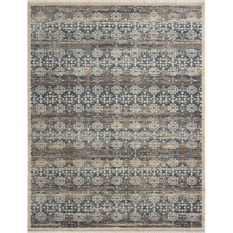 Mirabelle Floral Area Rug in Grey