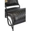 Abdulaye Upholstered Metal Armchair in Black