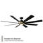 Ventilateur de plafond intelligent d'intérieur / extérieur à 8 pales Aura avec kit d'éclairage à DEL réglable CCT 2700K-3000K-4000K-5000K et télécommande inclus-95848637-82987252