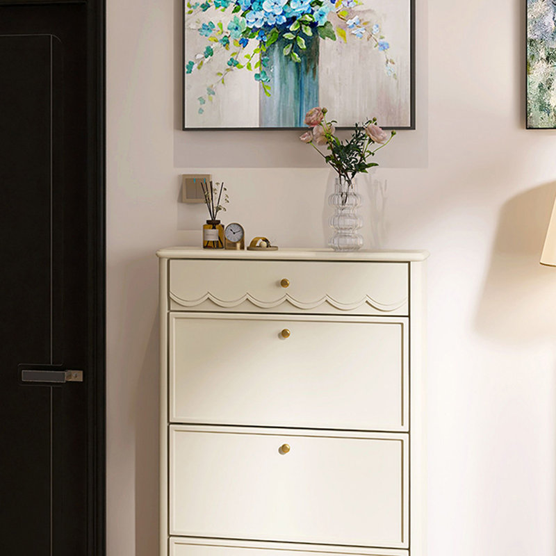 Beige Solid wood Shoe Storage