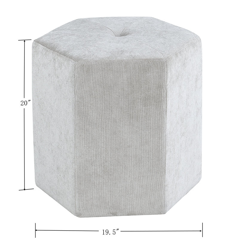 Repose-pieds à cubes touffeté Mcmillon, Platine géo