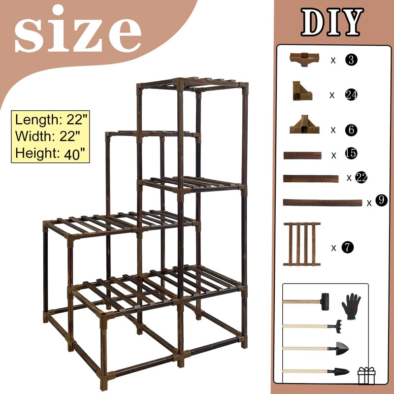 Support d'angle pour plantes d'intérieur