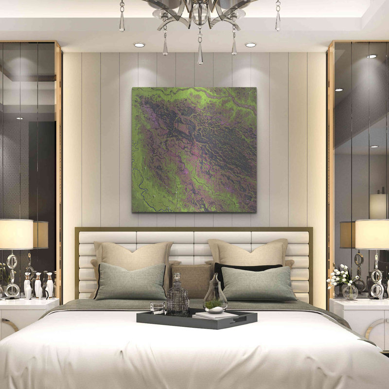 Red Barrel Studio® «Earth as Art: Demini River», art mural en métal, H 36 po x l 36 po